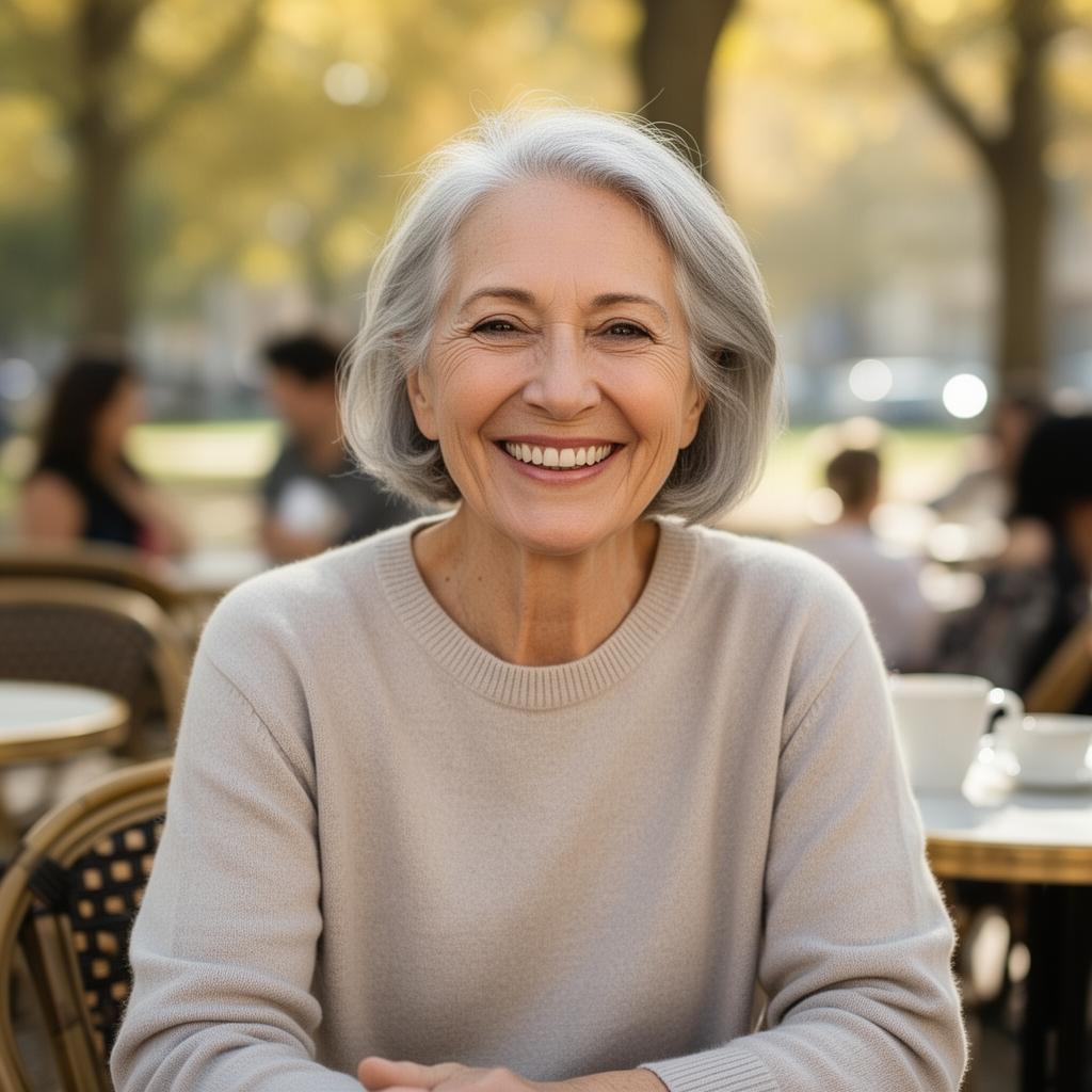 Paciente sonriendo con confianza tras su tratamiento de implantes dentales